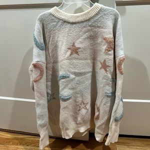 Stars and Moon Oversized Sweater